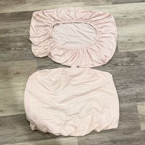 Burt’s Bees light pink changing pad covers - set of 2